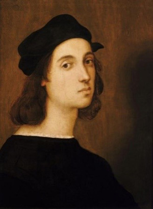 Рафаэль Санти (1483–1520). Автопортрет (1506). Галерея Уффици, Флоренция