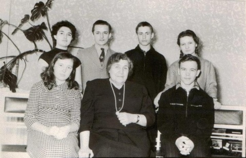 И.Р. Дерингер с учениками. Е.А. Левитан - в первом ряду справа